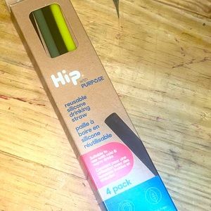 3/13💄Hip Reusable Silicone Drinking Straws—4 pack (greens)